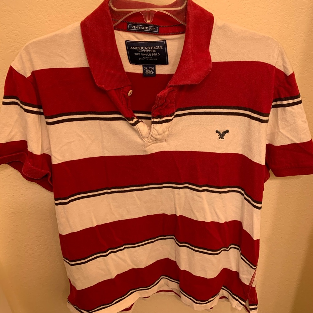 Red and white mens dress shirt